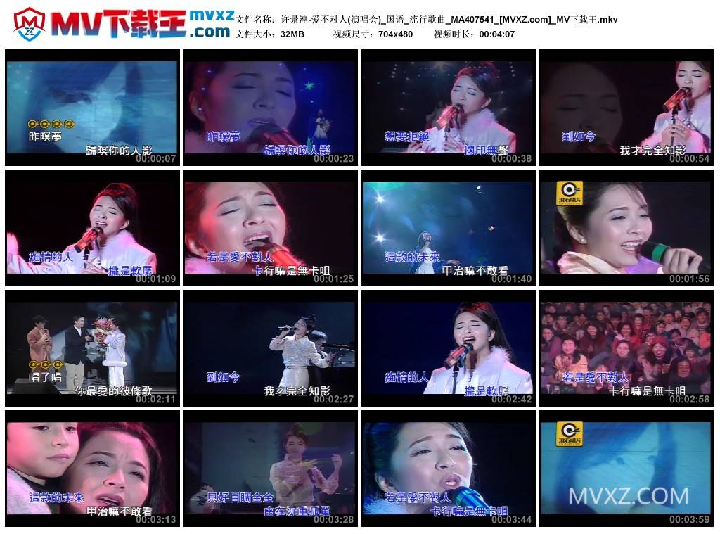 许景淳-爱不对人(演唱会)_国语_流行歌曲_MA407541